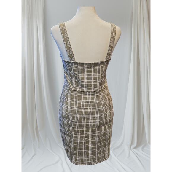 Altar'd State Green Plaid Dress with Buttons Sleeveless Juniors Size‎ Medium - Picture 2 of 5